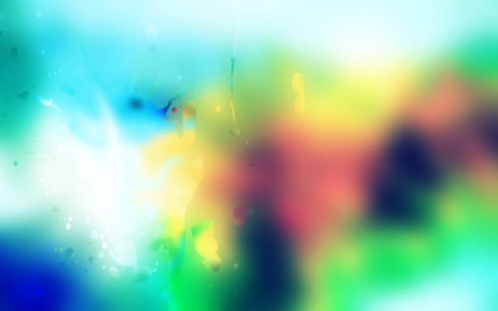 green,  pink, and yellow abstract painting HD wallpaper