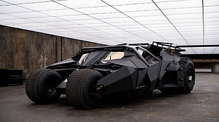 black car, Batmobile, The Dark Knight, movies, vehicle HD wallpaper