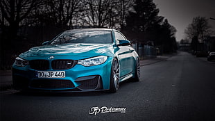 blue BMW car, Jp, JP Performance, tuning, low car HD wallpaper