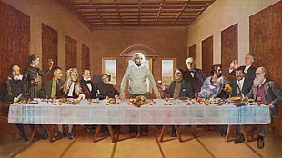The Last Supper parody painting HD wallpaper