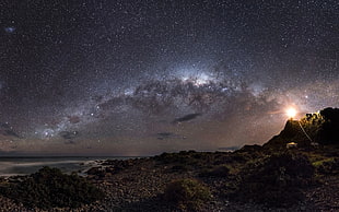 Milky Way, landscape HD wallpaper