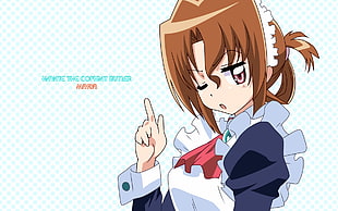 female brown-haired anime character photo