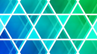 green, white, and blue star of david wallpaper