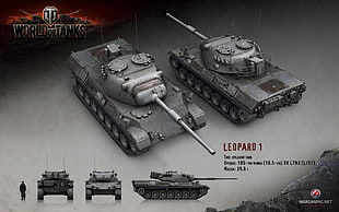 World of Tanks poster, World of Tanks, tank, Leopard 1, video games