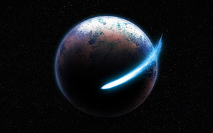 earth illustration, artwork, universe, planet, space art HD wallpaper