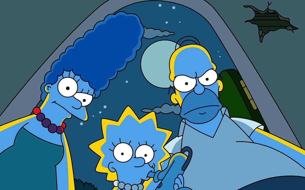 The Simpson characters illustration, The Simpsons, Homer Simpson, cartoon, Marge Simpson HD wallpaper