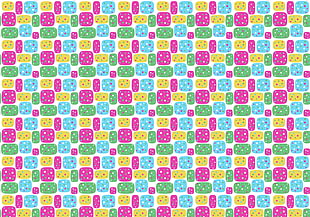 green, pink, white, and yellow textile