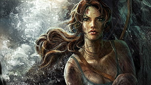 Lara Croft digital wallpaper, Tomb Raider, Lara Croft, artwork, video games