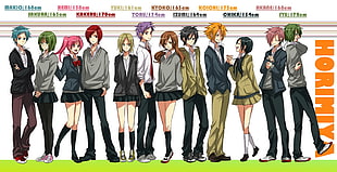 Horimiya anime characters, Horimiya, Hori Kyouko, Yoshikawa Yuki, Ishikawa Toru HD wallpaper