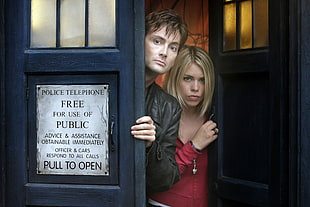 men's black jacket, David Tennant, Billie Piper, Doctor Who, Tenth Doctor HD wallpaper