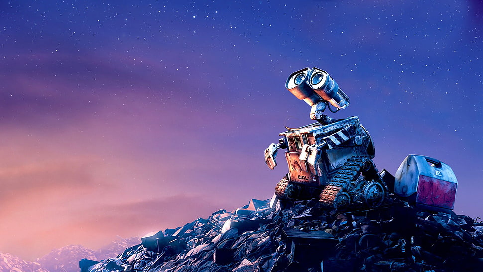 Wall-E staring at the sky HD wallpaper