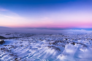 snow field, Twilight, Winter, Snow HD wallpaper