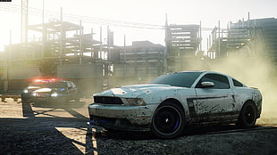 white coupe, car, video games, Need for Speed: Most Wanted (2012 video game) HD wallpaper