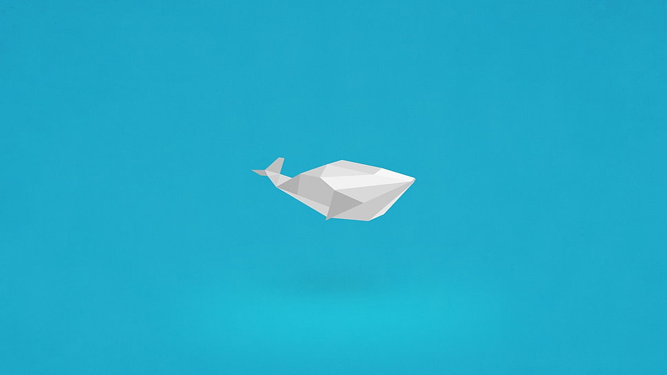 white illustration, low poly, artwork, origami, minimalism HD wallpaper