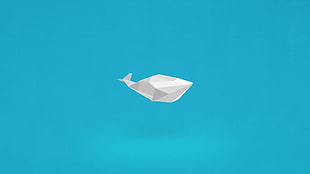 white illustration, low poly, artwork, origami, minimalism HD wallpaper