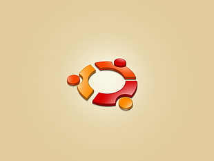 red and orange logo HD wallpaper