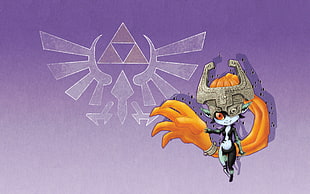 orange haired female character illustration, Midna, The Legend of Zelda: Twilight Princess, The Legend of Zelda