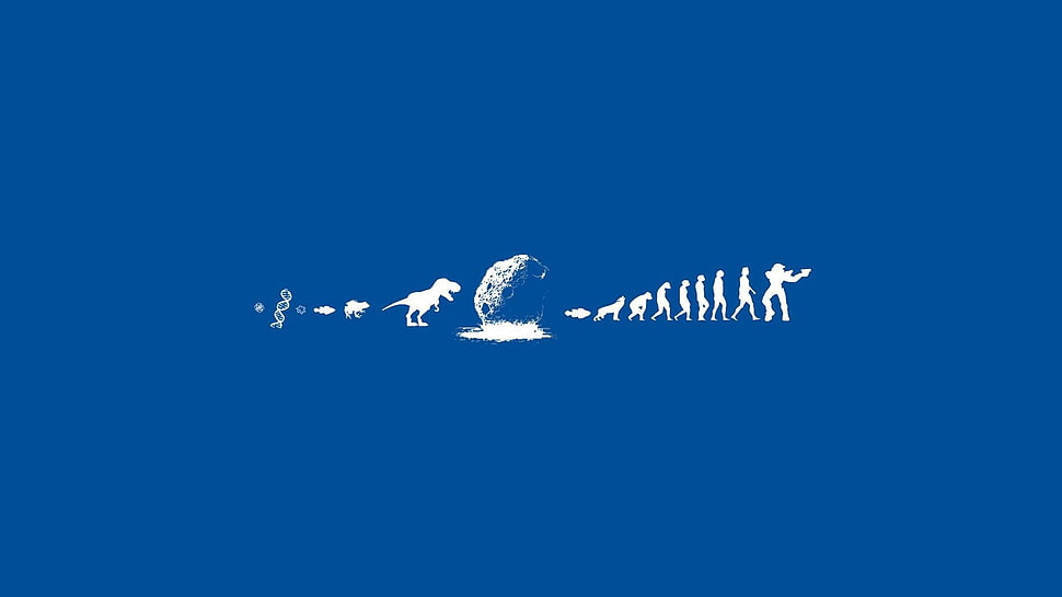 evolution of man HD wallpaper