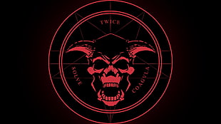 Twice Solve Coagvla logo, skull, demon, Latin, horned