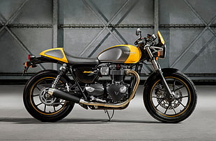 yellow and gray touring motorcycle