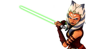 game character holding light saber HD wallpaper