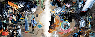 monster and human painting, Sandman, Neil Gaiman, J. H. Williams III, Sandman Overture