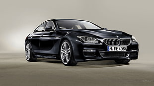 black BMW sedan, BMW 6, car