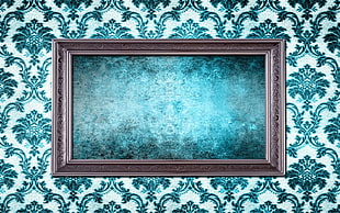 black wooden picture frame HD wallpaper
