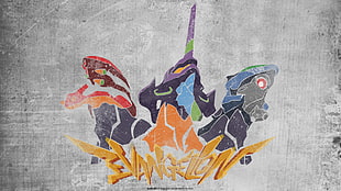 Evangelion digital wallpaper, Neon Genesis Evangelion, EVA Unit 02, EVA Unit 00, EVA Unit 01