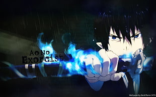 black haired male anime character, Blue Exorcist, anime, Okumura Rin HD wallpaper