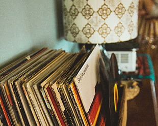 assorted vinyl albums lot HD wallpaper