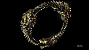 gold dragon wallpaper, The Elder Scrolls Online