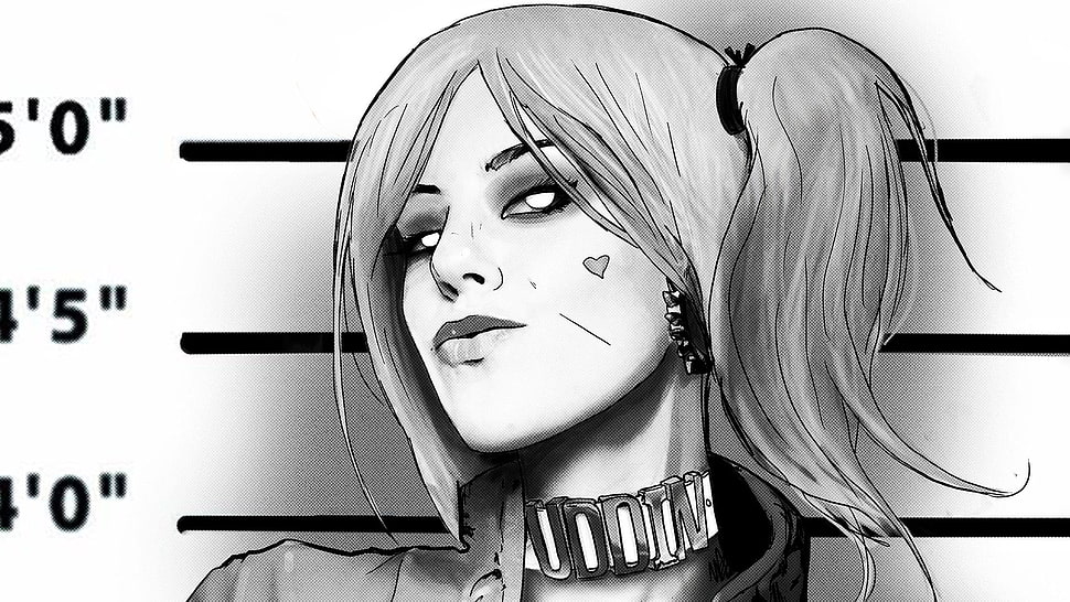 Batman Harlequin sketch, Harley Quinn, comic art HD wallpaper