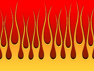 orange and red flames illustration