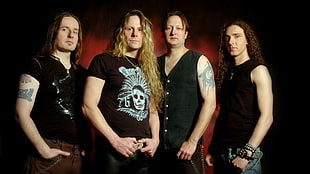 four men in black clothes HD wallpaper